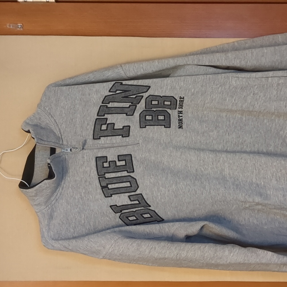 Blue Fin BB North Shore  ½ Zip Gray Signature Concepts Sweatshirt Size XL